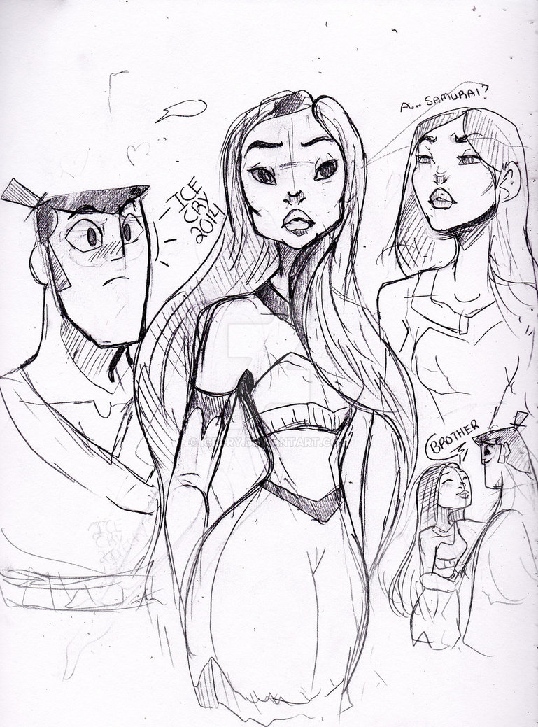 769x1039 Samurai Jack And Pocahontas By Icecry
