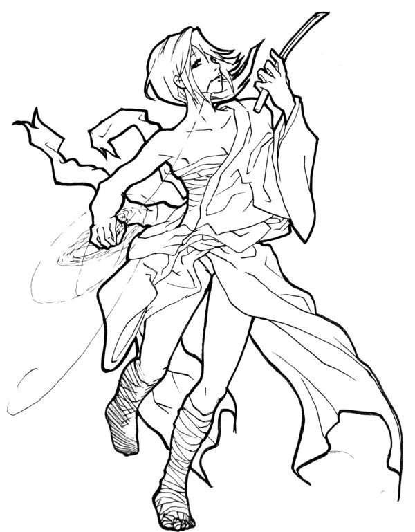 600x769 Samurai Girl . By Kowan