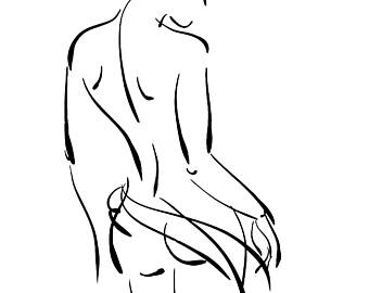 340x270 Ink Drawing Sketch Etsy