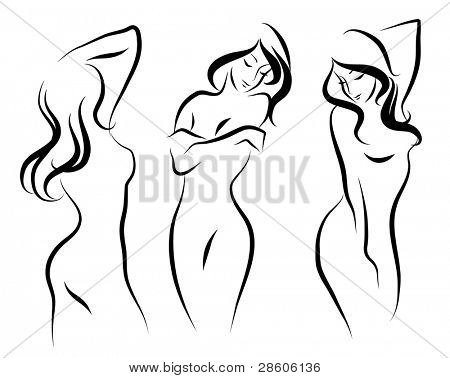 Female Silhouette Drawing at GetDrawings