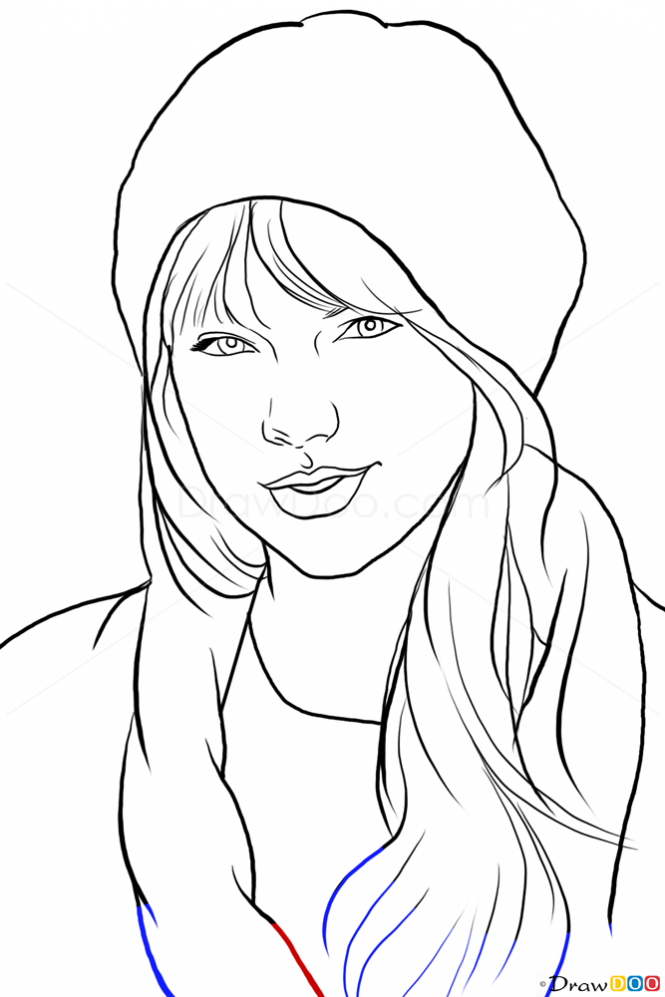 665x997 How To Draw Taylor Swift, Famous Singers Awesome Things