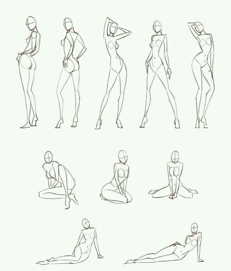 476x560 Female Figure Characters Sketch Sketches, Draw