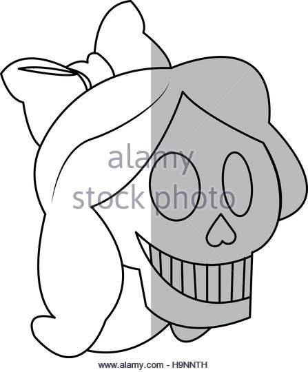 447x540 Isolated Mexican Female Skull Design Stock Photos Amp Isolated