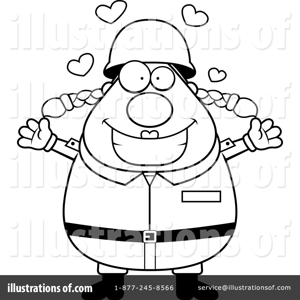 1024x1024 Female Soldier Clipart