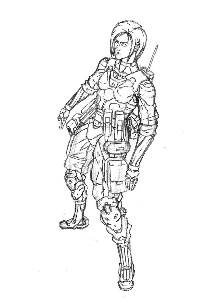 Female Soldier Drawing at GetDrawings | Free download