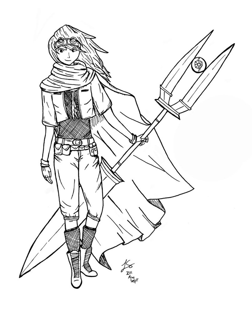 806x991 Female Steampunk Warrior By Chuugoku9023