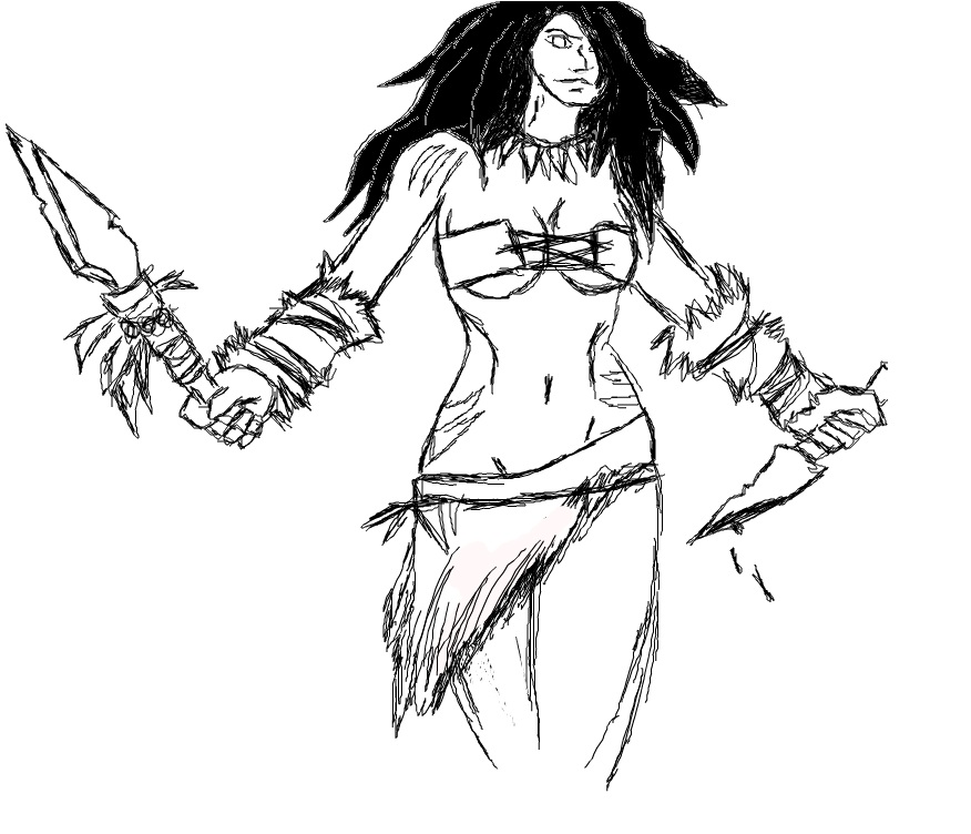 876x752 Female Warrior By Metal Head Girl