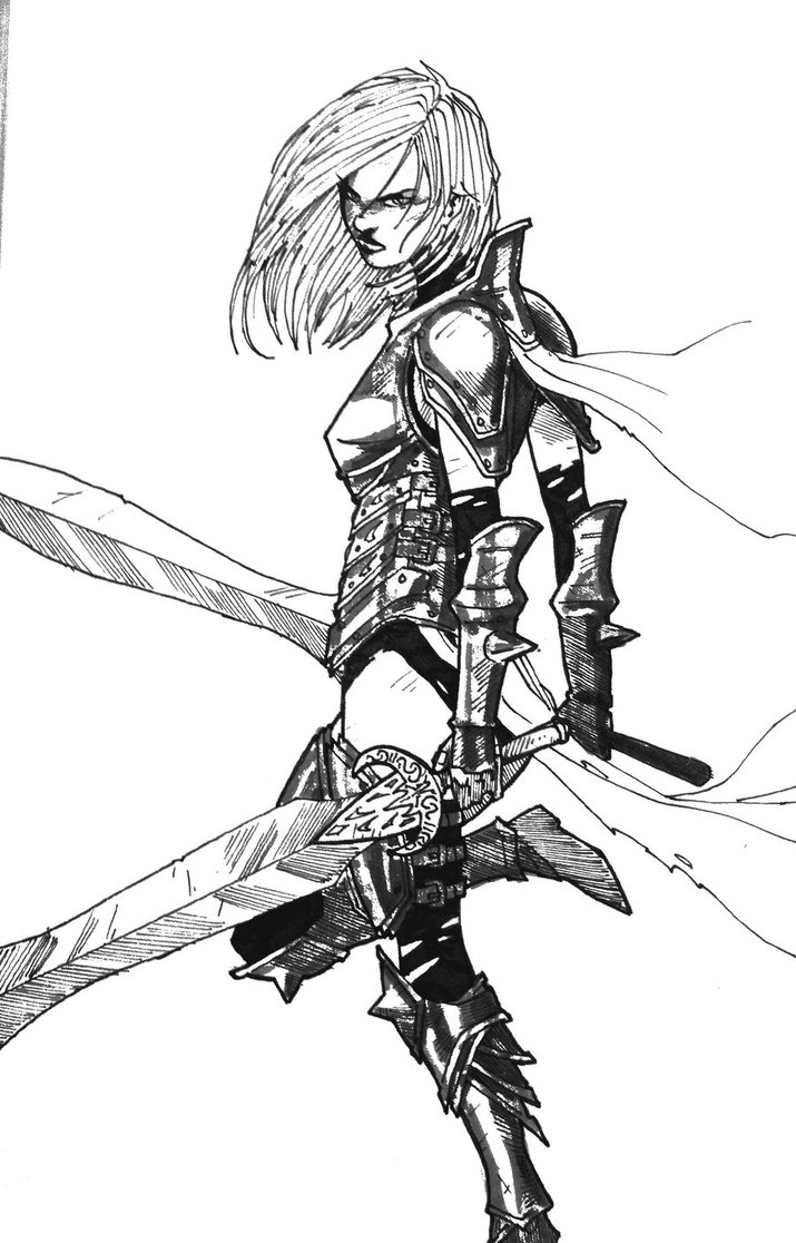 715x1116 Female Warrior Knight By Aaronius85