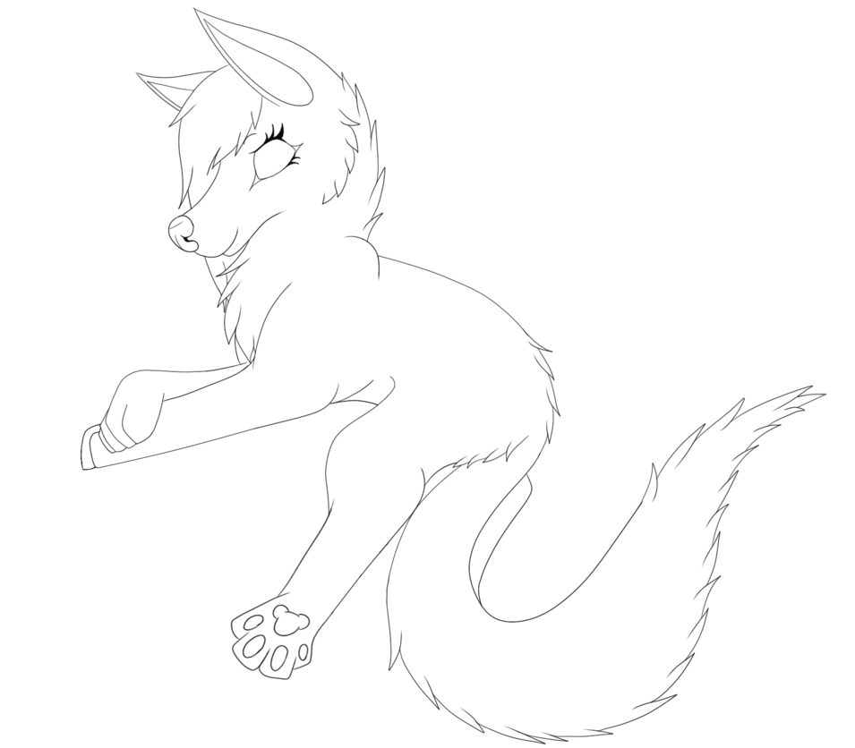 955x836 Free To Use Female Wolf Lineart By Chaos Creature