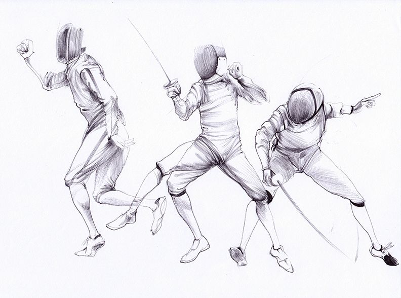 792x588 Fencing Sketches Ballpoint My Drawingssketches