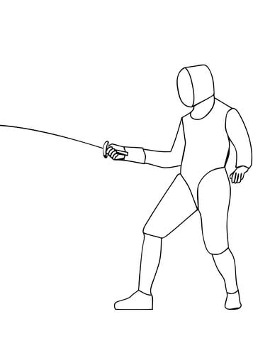 357x480 Foil Fencing Coloring Page Free Printable Coloring Pages