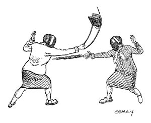 300x244 Sport Fencing Drawings Fine Art America