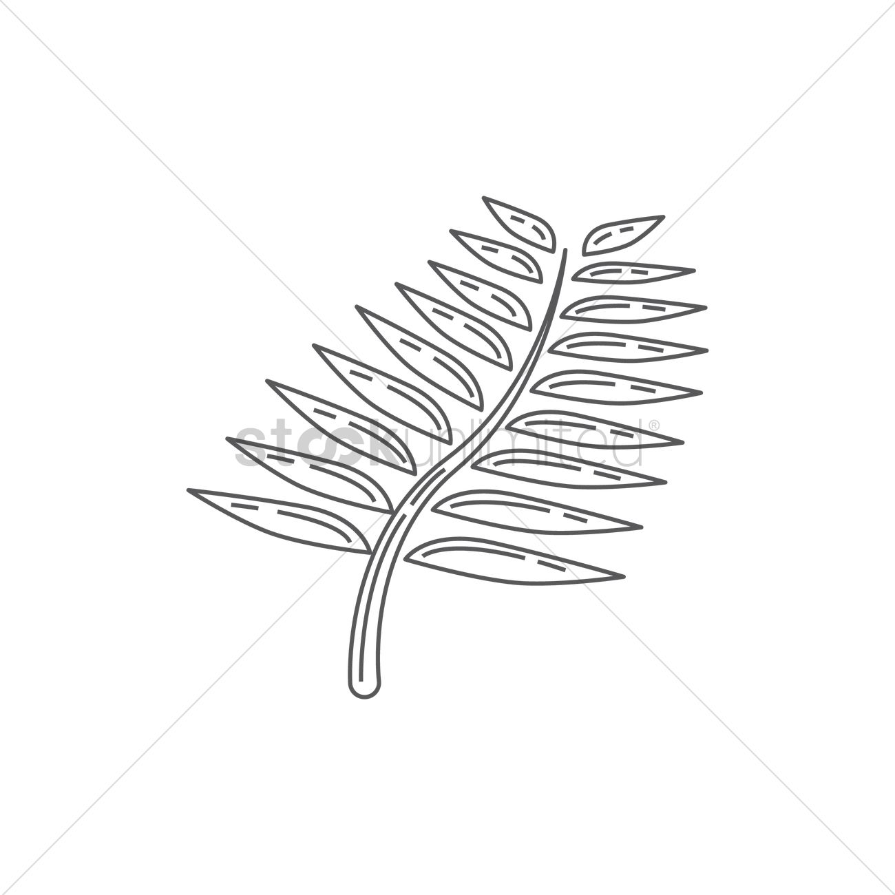 1300x1300 Silver Fern Vector Image