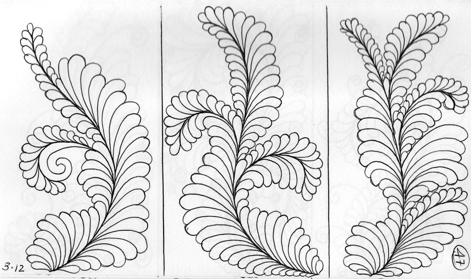 1600x949 Luann Kessi Quilting Sketch Book Feathers