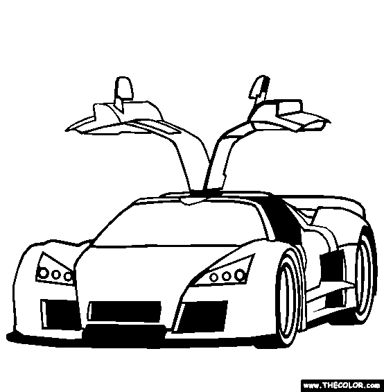 554x565 Supercars And Prototype Cars Online Coloring Pages Page 1