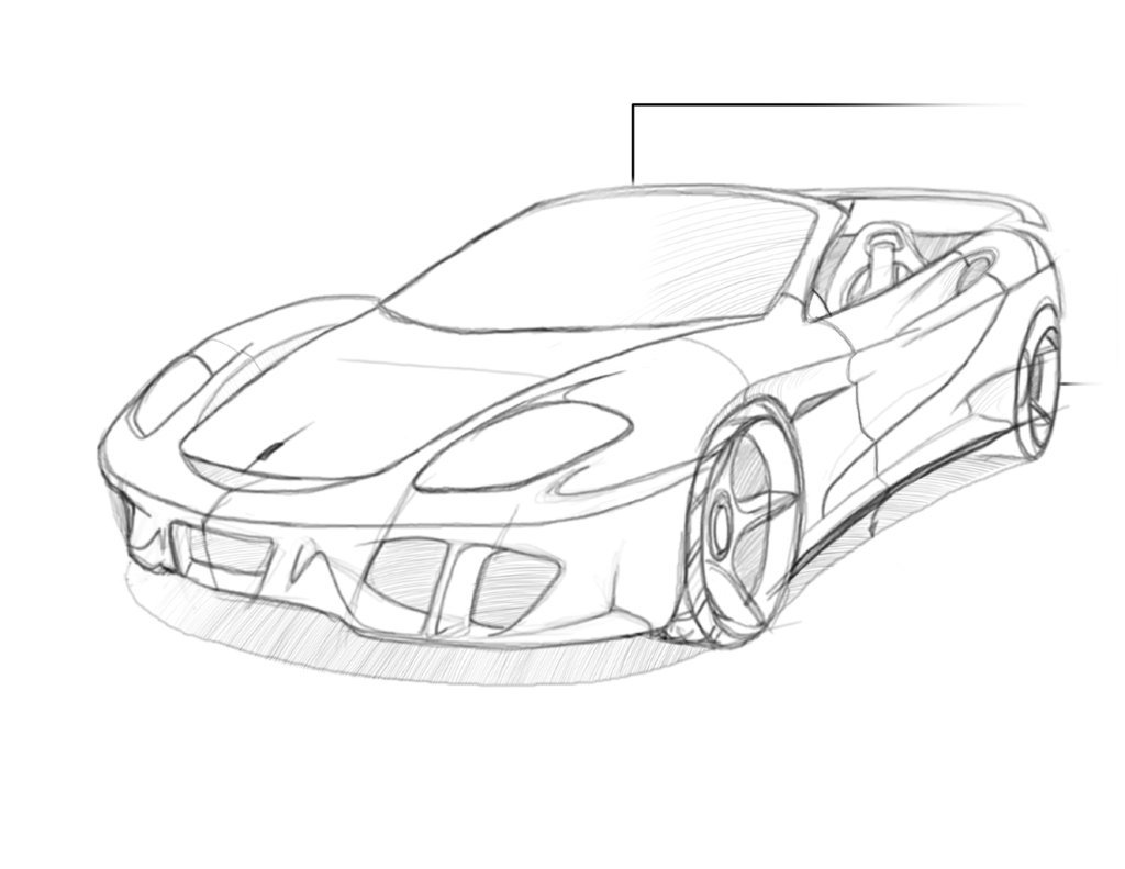 Ferrari Car Drawing at GetDrawings | Free download