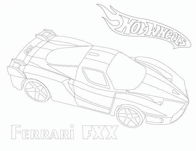 640x494 Hot Wheels] Ferrari Fxx Coloring Page