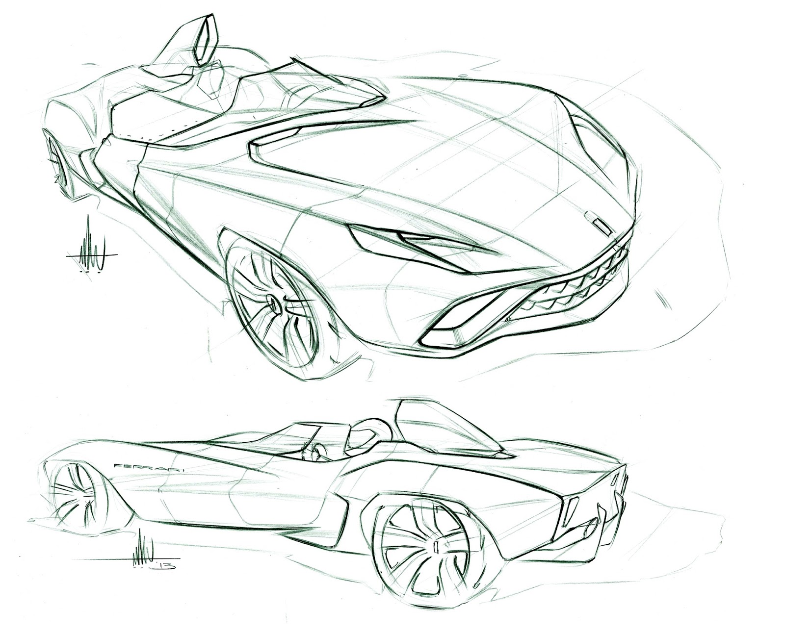 1600x1291 Mcgee Car Design. Ferrari Sketches