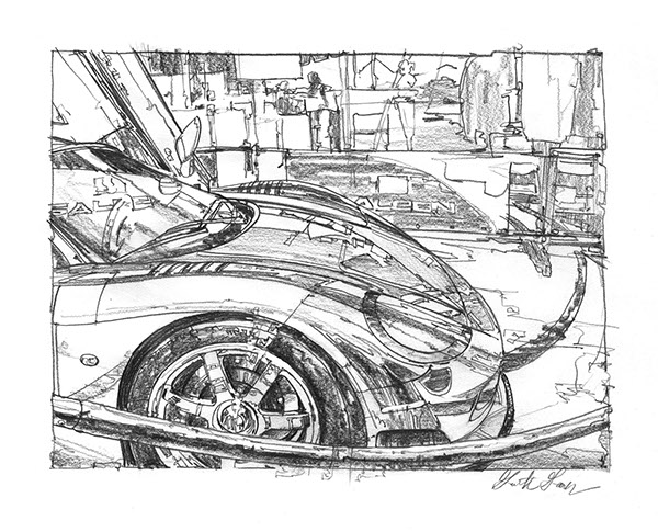 600x485 Classic Car Drawings On Behance