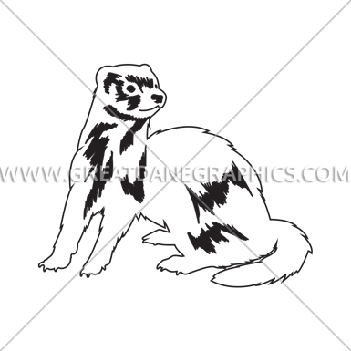 385x385 Ferret Production Ready Artwork For T Shirt Printing