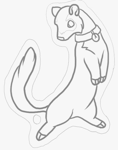 385x489 Ferret Keychain Design By Nylak