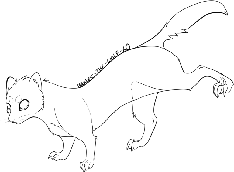 770x567 Lineart] Ferret. By Our S