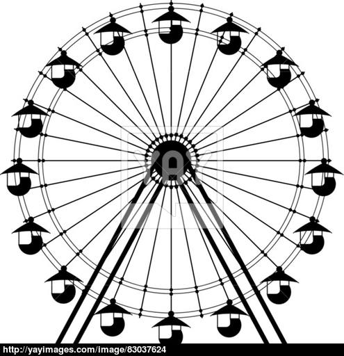 495x512 Ferris Wheel Icon Vector