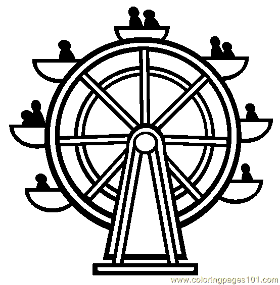 554x565 Cartoon Ferris Wheel