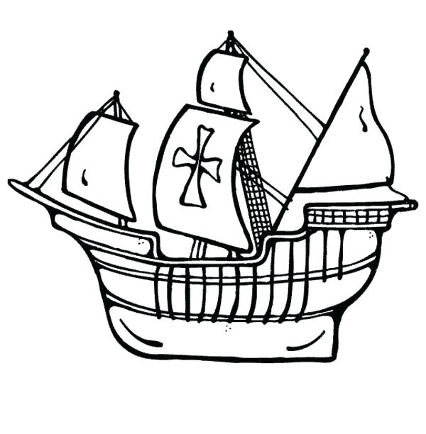 600x612 Ferry Boat Coloring Pages Sailing Pirate Ship Page Free Printable