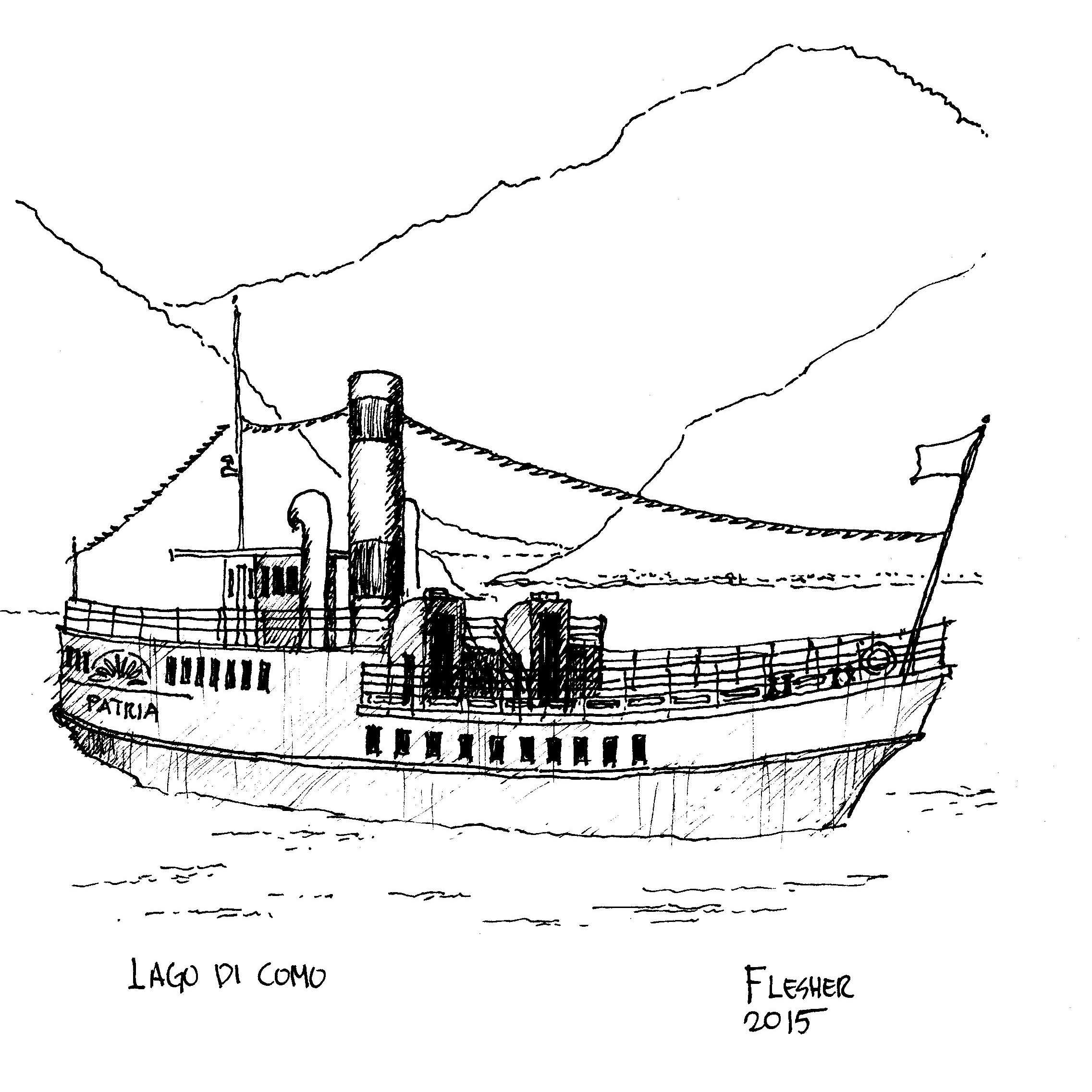 2273x2273 Lake Como Sketches Europe On 15 Espressos A Day