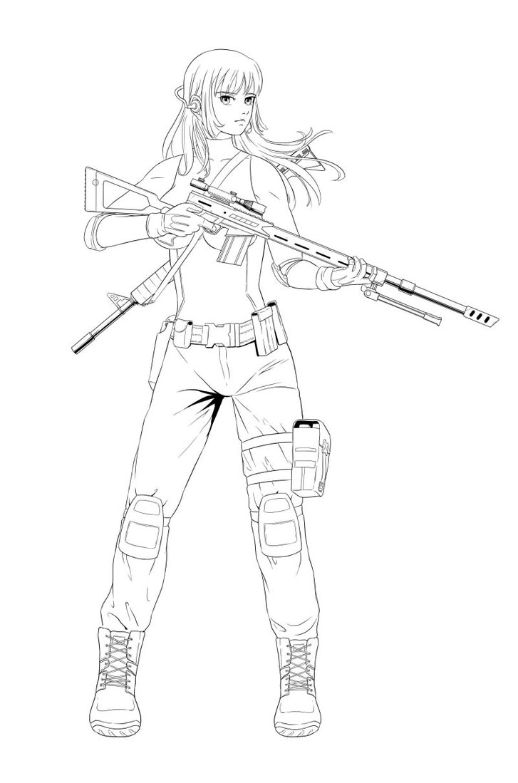 727x1099 Rifle Musume By Ferryo