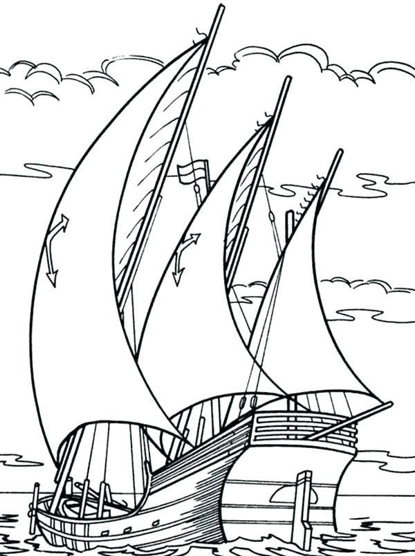 600x804 Coloring Pages Of Boats Synthesis.site