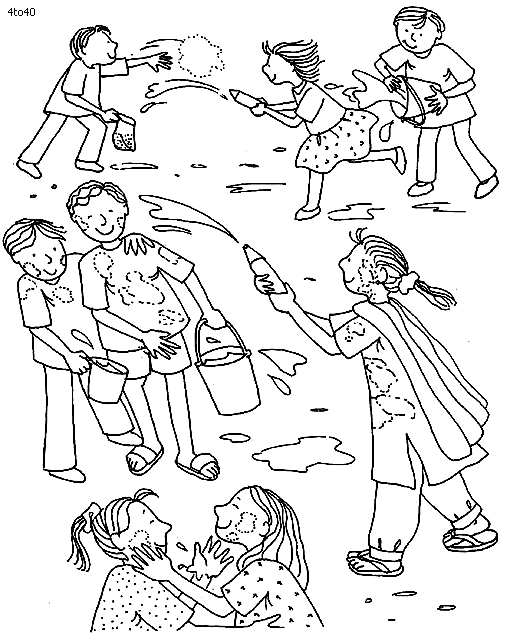 510x640 Holi Coloring Pages