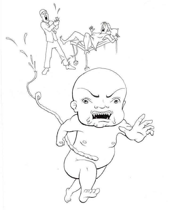 717x889 Evil Fetus By Fountainofdecay