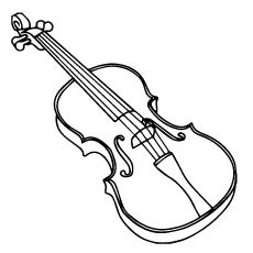 230x230 Violin Coloring Pages Coloring Pages