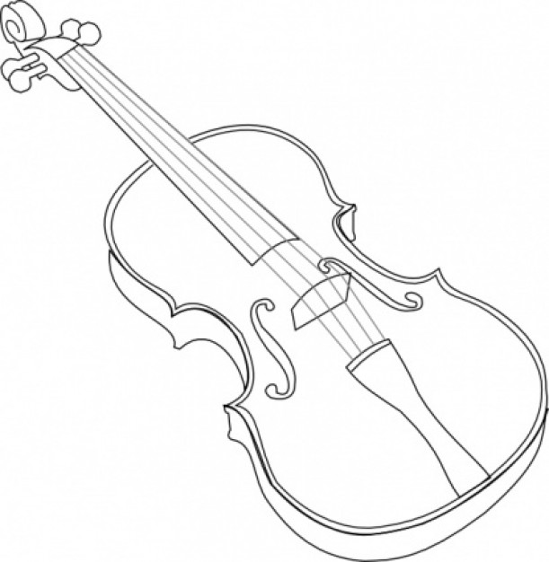 611x626 Vintage Violin Drawing