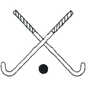 350x350 Field Hockey Outline Embroidery Designs, Machine Embroidery