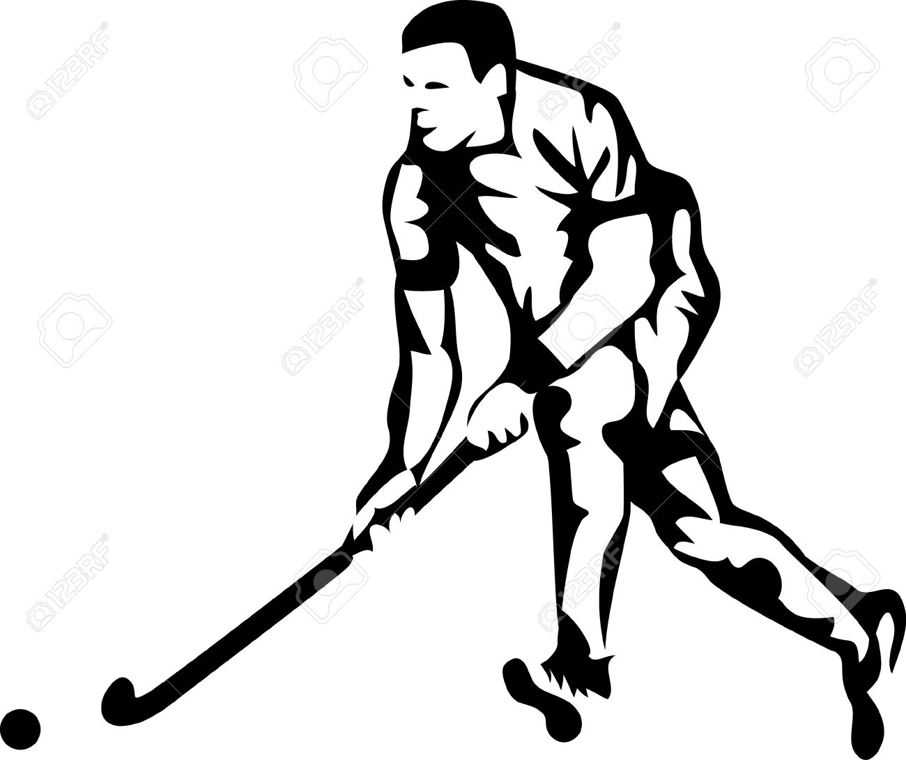 1300x1090 Field Hockey Player Logo Royalty Free Cliparts, Vectors, And Stock