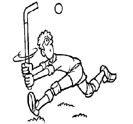 505x470 Field Hockey Player Coloring Page