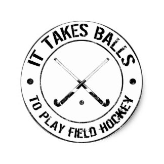 324x324 Crossed Field Hockey Sticks Stickers Zazzle