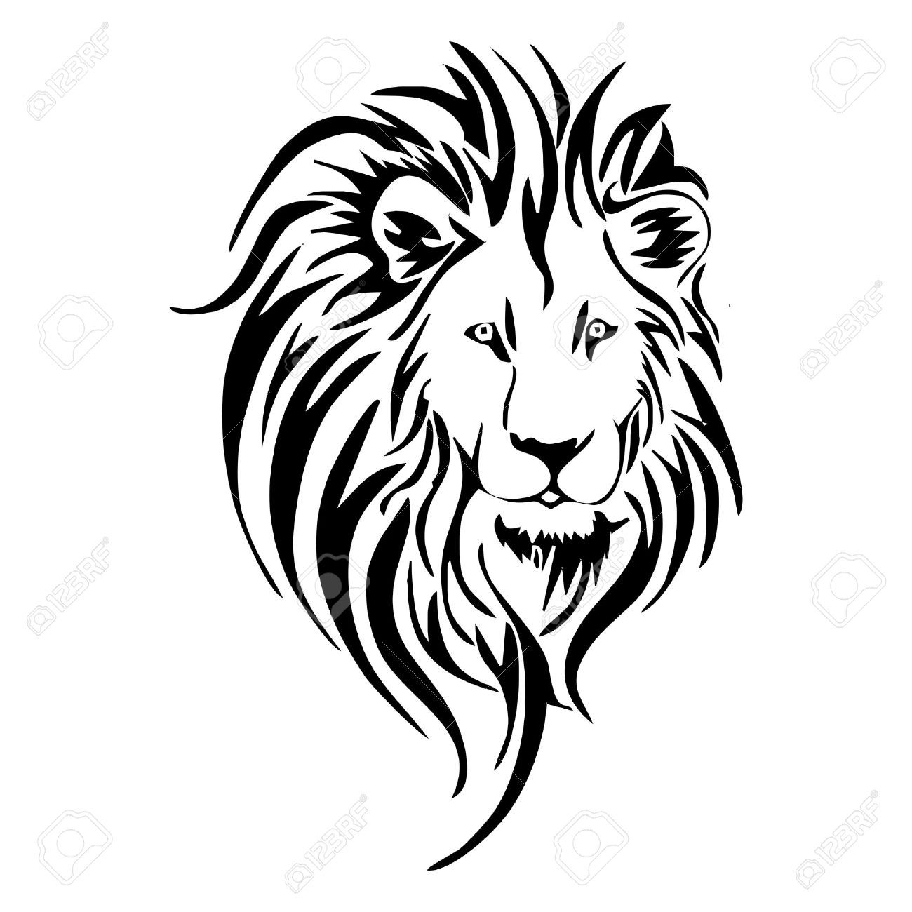1300x1300 Lion Head Tattoo Royalty Free Cliparts, Vectors, And Stock
