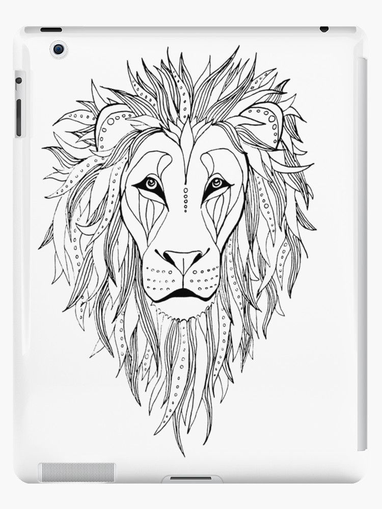 750x1000 Patterned Lion Ink Drawing Ipad Cases Amp Skins By Amandaruthart