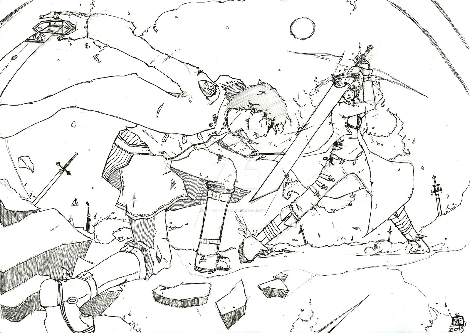 1600x1133 Swordsman Fight By The Artsid3r