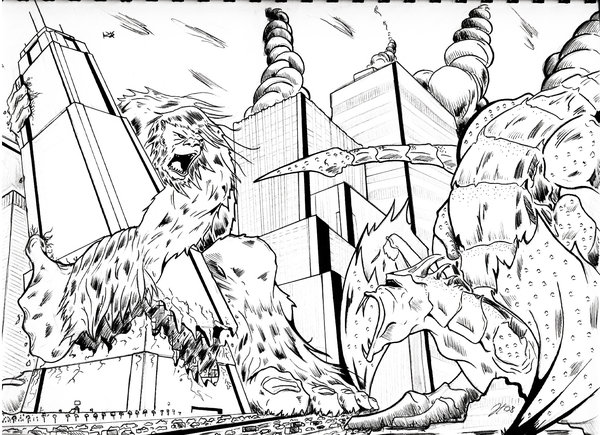 600x435 Giant Monster Fight By Gfan2332