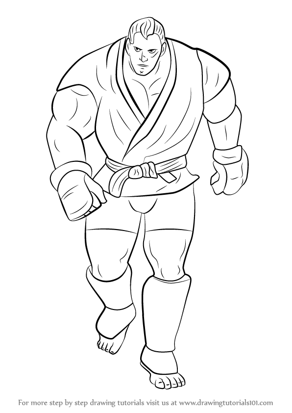 596x842 Learn How To Draw Abel From Street Fighter (Street Fighter) Step