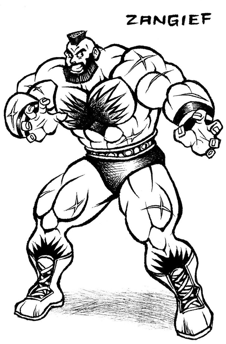 725x1102 Zangief Street Fighter Drawing By Animegris