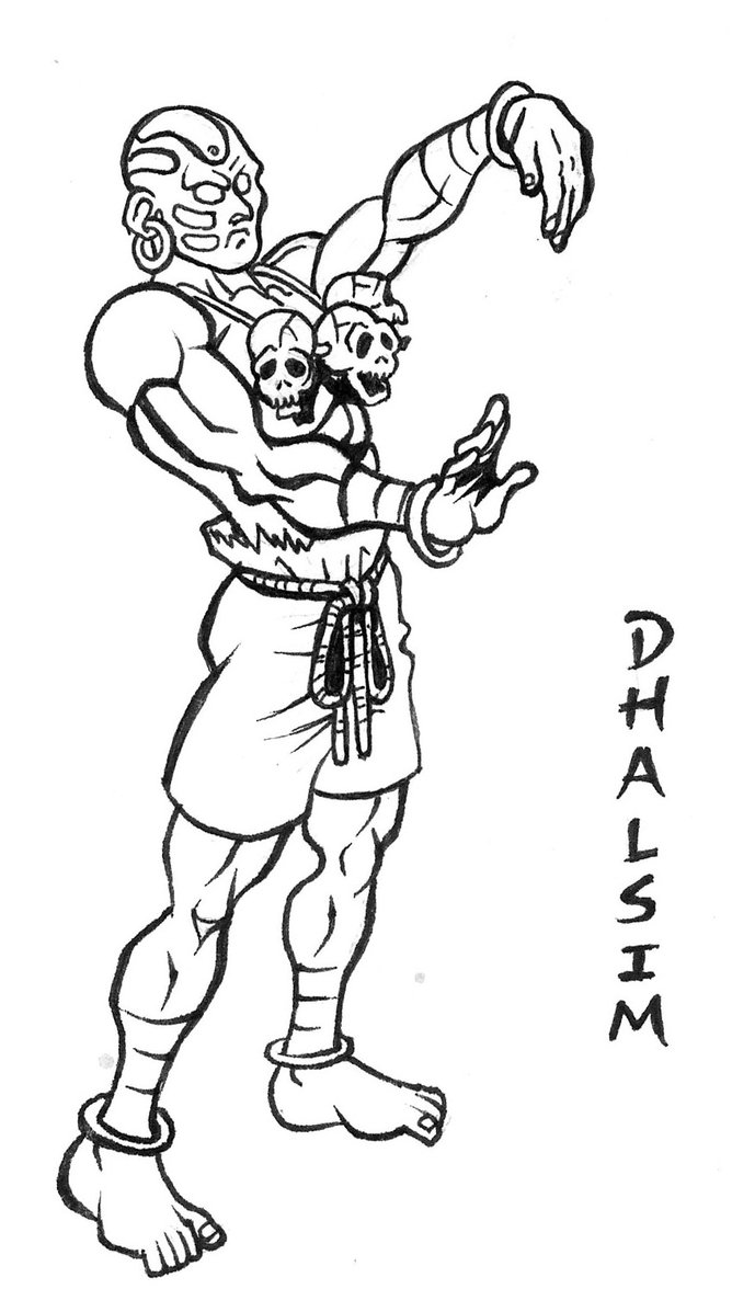 668x1197 Dhalsim Street Fighter Drawing By Animegris