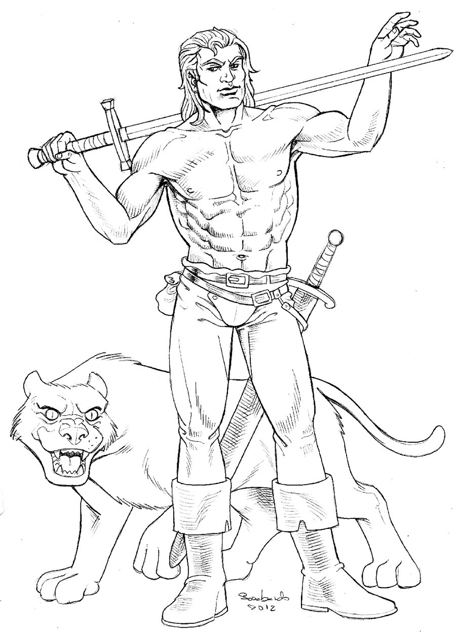 900x1258 Fantasy Sword Fighter By Guelin