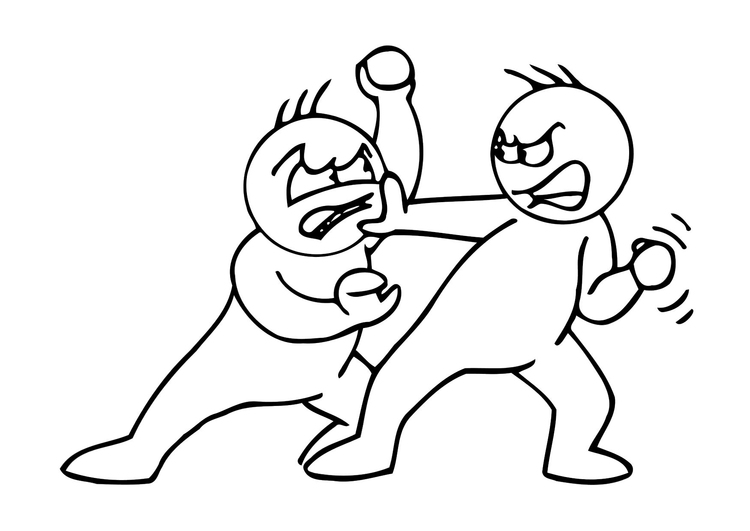 750x531 Coloring Page Fighting