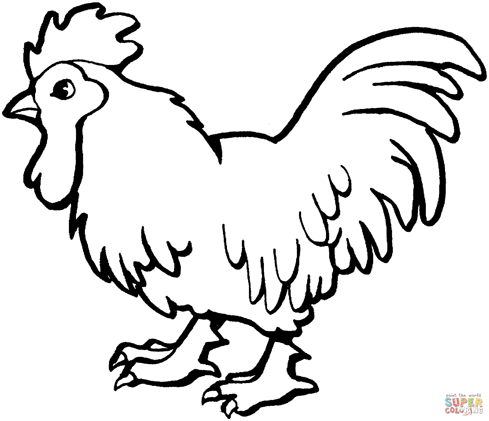 1866x1607 Rooster Fight Coloring Page Free Printable Coloring Pages